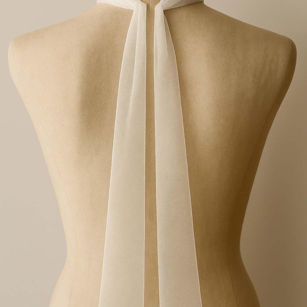 Elegant Tulle Cathedral Length Bridal  Scarf